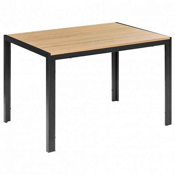 Beliani JÍDELNÍ STŮL Hnědý/Černý 120/80 cm Mann