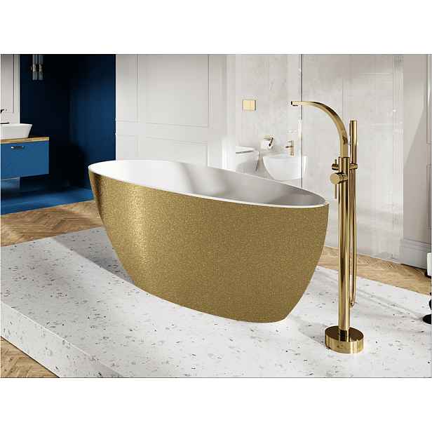 BESCO Olsen Spa  GOYA VANSAL16GLAM01 - Volně stojící vana GOYA Glam - zlatá