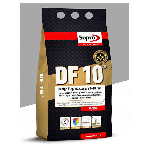 Elastická spárovací hmota 1-10 mm – Sopro Df 10 – 4 kg – Manhattan 77 – spárovací malta