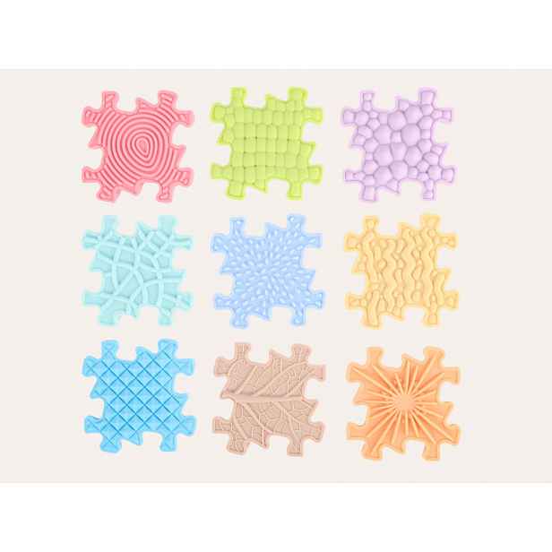 eliNeli Senzorické kousací puzzle – sada 9 ks