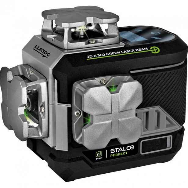 Laser křížový, zelený, 3D, LLP3DG, Stalco