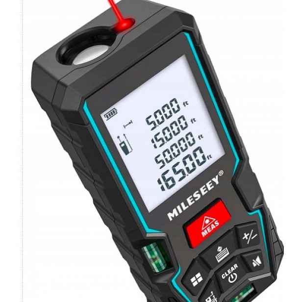 Laserový Dálkoměr, Měřič Vzdálenosti 50 M, LCD Vodováha