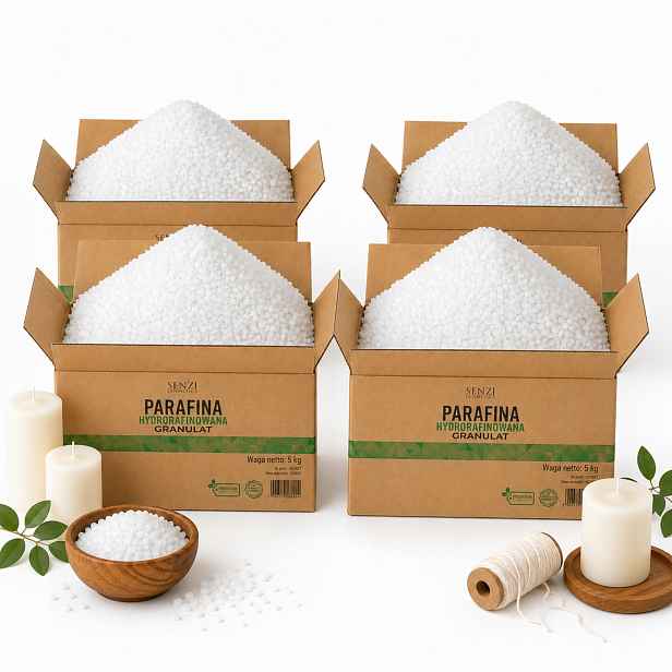 Parafín Hydrorafinovaný pro odlévání volně stojících svíček Granulát 4x5 kg