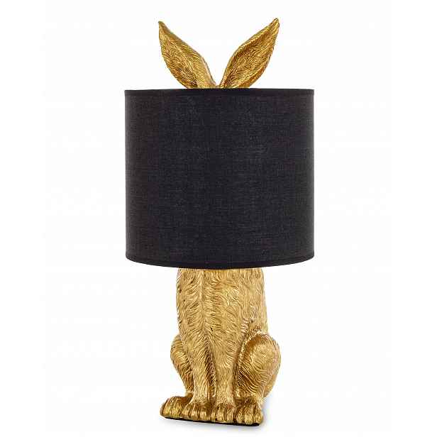 Stolní lampa pinterest loft boho černá stínidlo zlatý králík zajíc neobvyklá