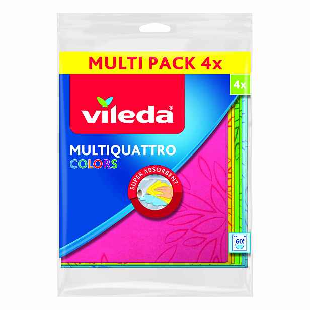 VILEDA Multiquattro Colors hadřík bal. 4ks