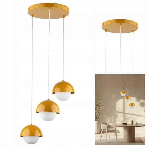 Žlutá závěsná lampa Bono jemné světlo v kuchyni do domu Tk Lighting
