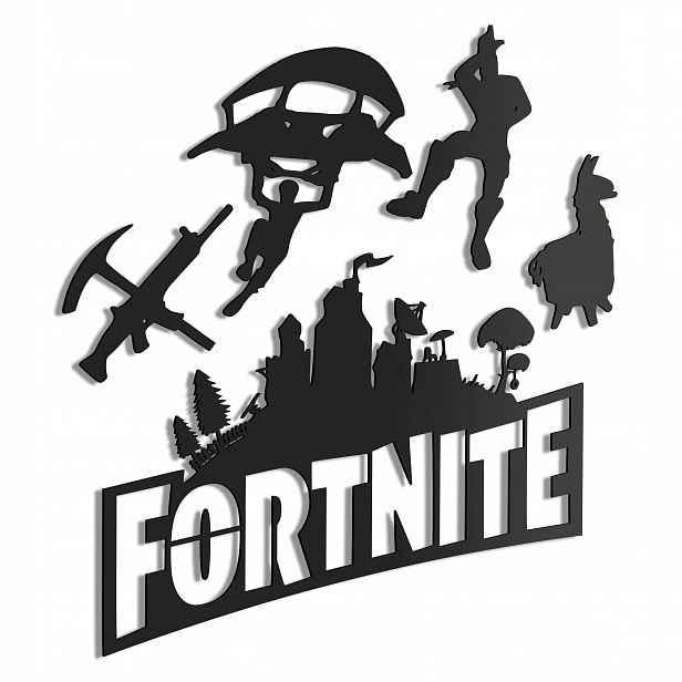 Dřevěný 3D obraz Fortnite Nástěnná Dekorace Dárek