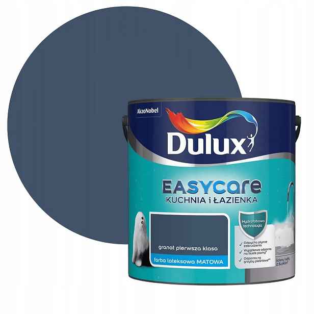 Dulux Easy Kuchyně Koupelna Granát první třída 2,5L Mat Barva Na Stěnu