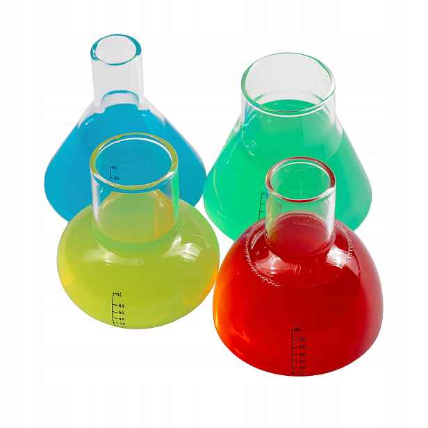Laboratorní Kleštičky Pro Párty Shoty – 4 Skleněné Menzurky, 100-150 ML