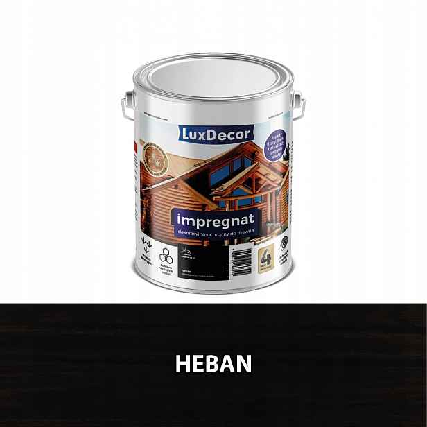Luxdecor Ochranná A Dekorativní Impregnace Na Dřevo 4,5 L Ebenová