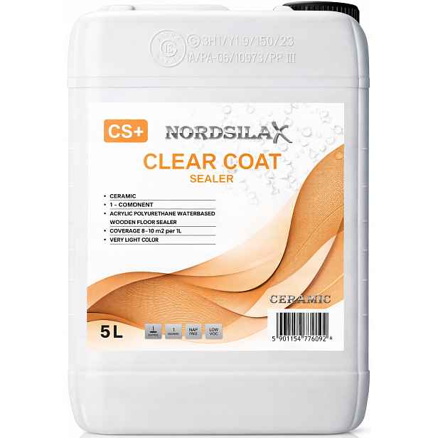 Nordsilax Clear Coat 5L keramický podkladový vodní lak na parkety