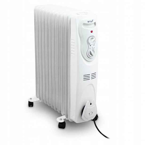 Olejový radiátor 2500W 11 Elektrická žebra Termostat Bituxx