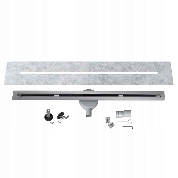 Lineární Odtok Pod Dlažbu 100 cm Ocel Sifon Sprchová Vanička Luno Inox