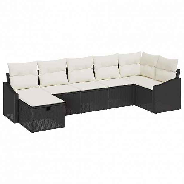 vidaXL Set pohovek 7 ks polyratan