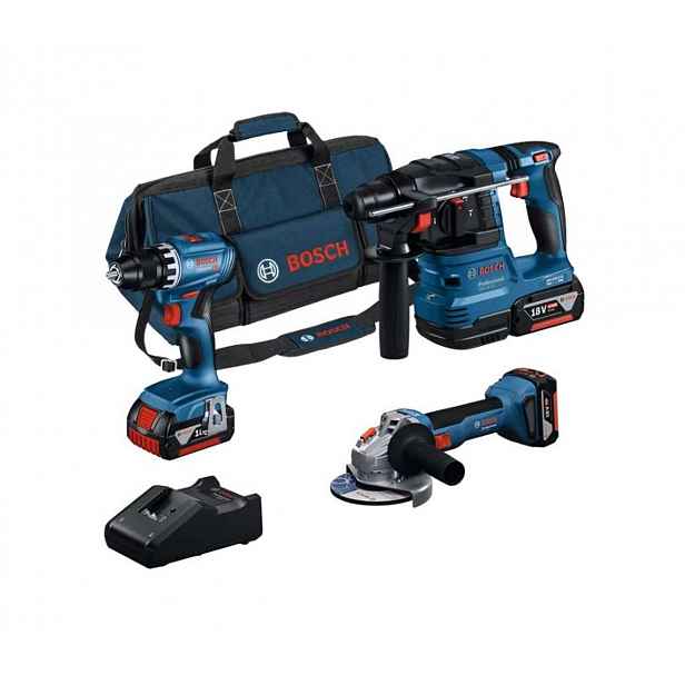 Bosch - 7dílná sada AKU nářadí, baterií a nabíječky 0615A5007L