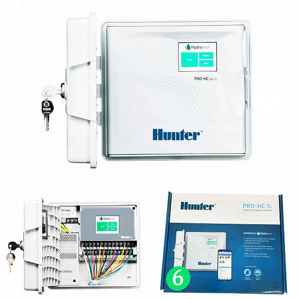 Ovladač zavlažování Hunter Phc PHC601E 6 venkovních sekcí Wifi Hydrawise