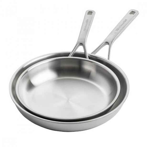 Sada 2 pánví, nerezová ocel, třívrstvá, 24 cm / 28 cm, "TRI-PLY" - Kit