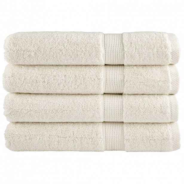 vidaXL Premium ručníky SOLUND 4 ks krémové 100 x 200 cm 600 g/m²