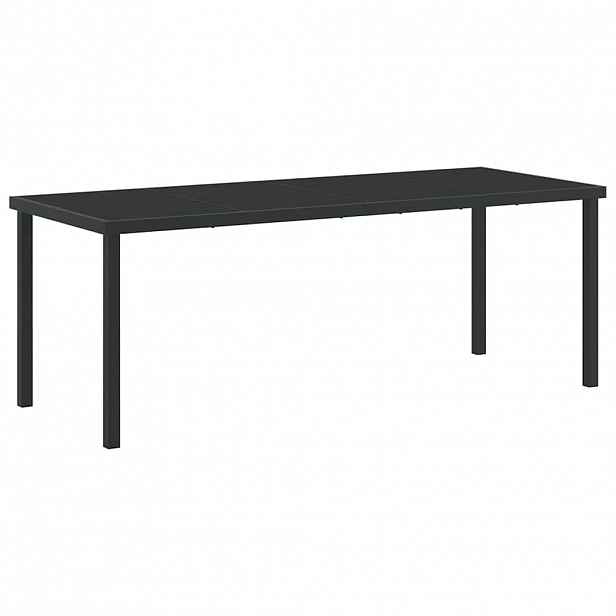 vidaXL Zahradní stůl Černá 200 x 80 x 73 cm kov