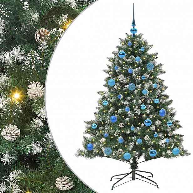 vidaXL Umělý vánoční stromeček Zelená 150 cm PVC, plast a ocel