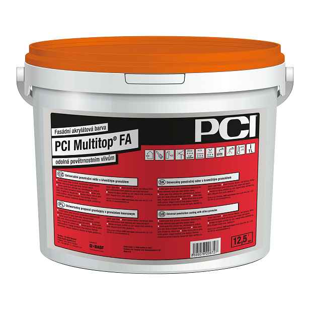 Barva fasádní akrylátová PCI Multitop FA 12,5 l