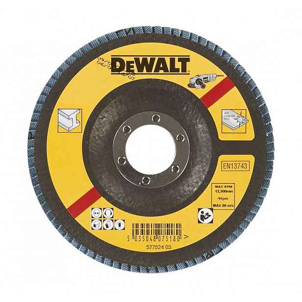 DeWALT - Lamelový brusný kotouč, P60, průměr 115 mm DT3293