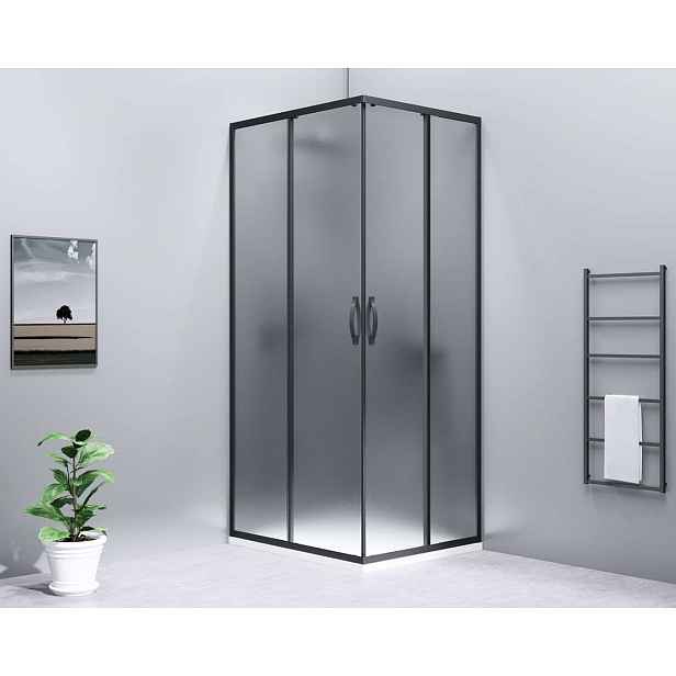 Gelco Sigma Simply - Sprchový kout 100x90 cm, L/P varianta, sklo Brick/matná černá GS2410B-03