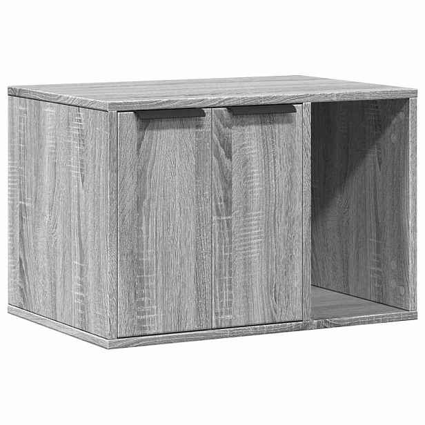 vidaXL Skříňka na kočičí záchod šedá sonoma 60 x 40 x 40 cm kompozit