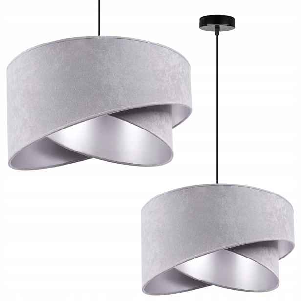Závěsné Stropní Svítidlo S Jedním Stínítkem Glamour Šedý Chrom