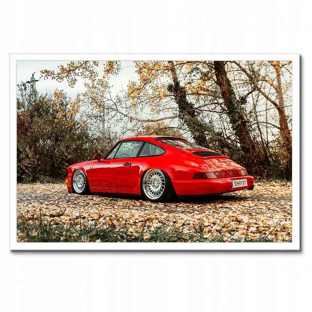 Plakáty v rámu 60x40 Červené Porsche Auto