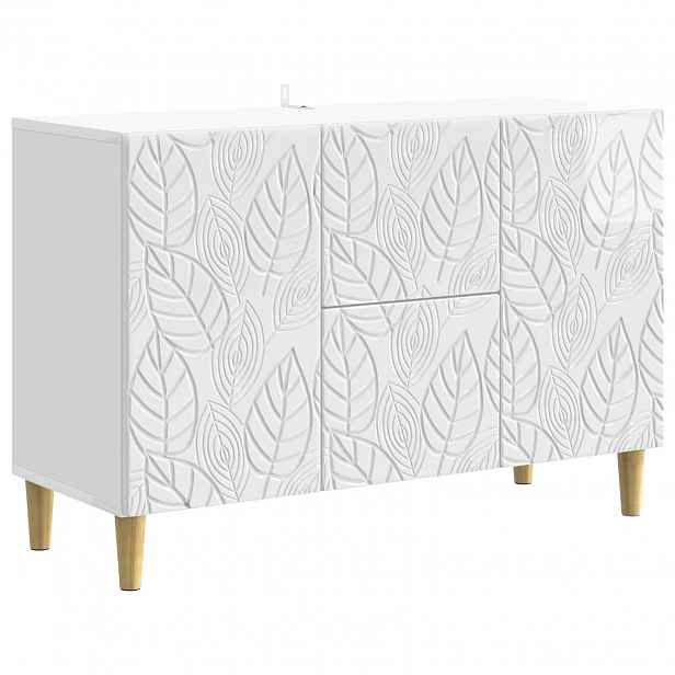 vidaXL Servírovací skříň Bílá s vysokým leskem 89 x 34,5 x 60 cm