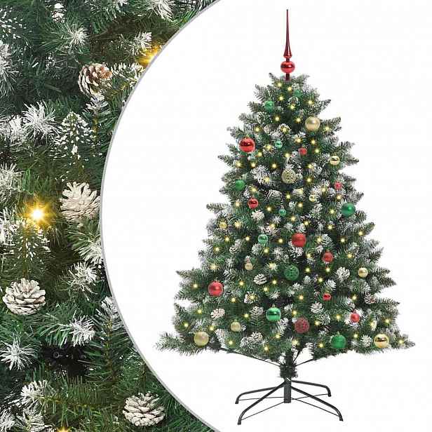 vidaXL Umělý vánoční stromeček Zelená 150 cm PVC, plast a ocel