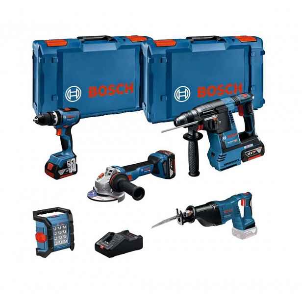 Bosch - 9dílná sada AKU nářadí, baterií a nabíječky 0615A5007S