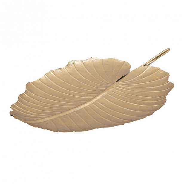 Dekorace ve zlaté barvě Mauro Ferretti Leaf, 35,5 x 23 cm