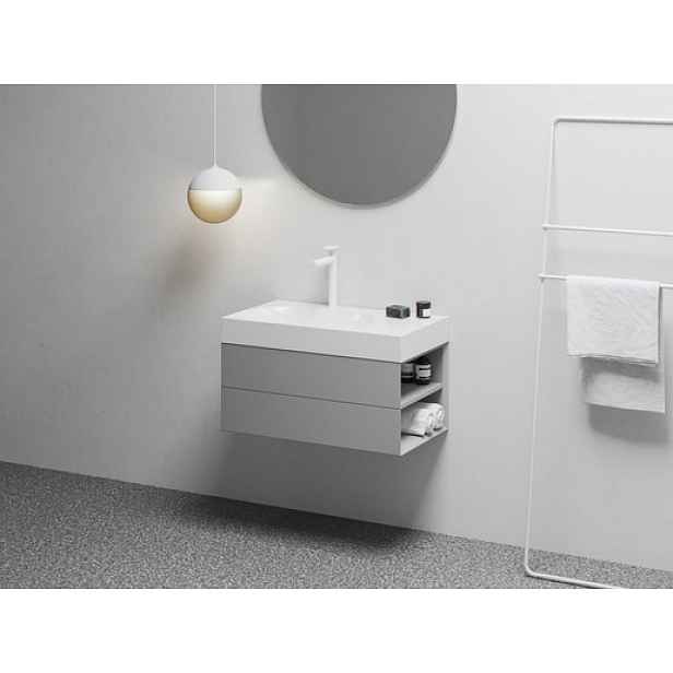 Skříňka pod umyvadlo bez umyvadla Ravak Lite 80 x43x45 cm smoke grey X000001889