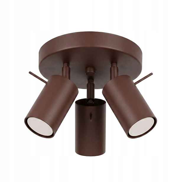 Sollux Lighting Stropní svítidlo hnědá kulatá 3xgu10 10w ring