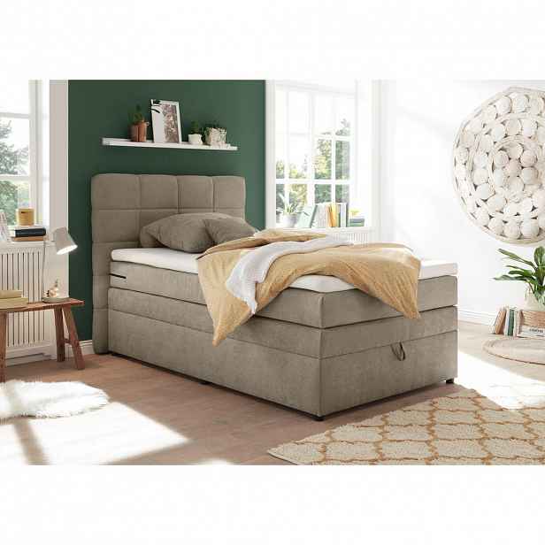MID.YOU POSTEL BOXSPRING, 120/200 cm, pískové barvy