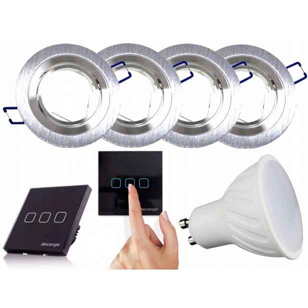 Sada světel Halogen Led 4x Vypínač Žárovky