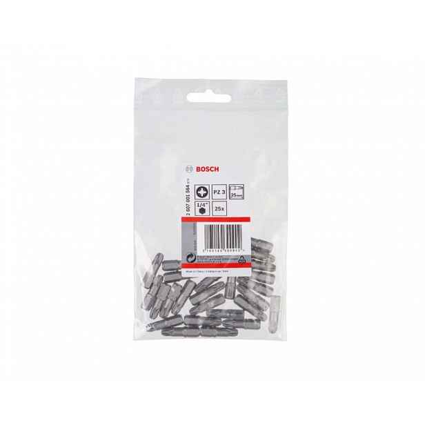 Bosch - Sada bitů PZ3, délka 25 mm, 25 ks 2607001564