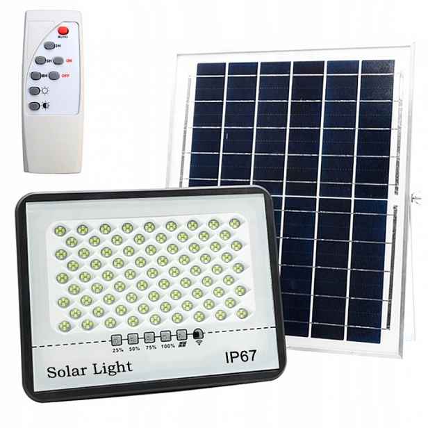 Solární Lampa Halogen Solární Led Zářič Panel 400W Multi S Dálkovým Ovládáním