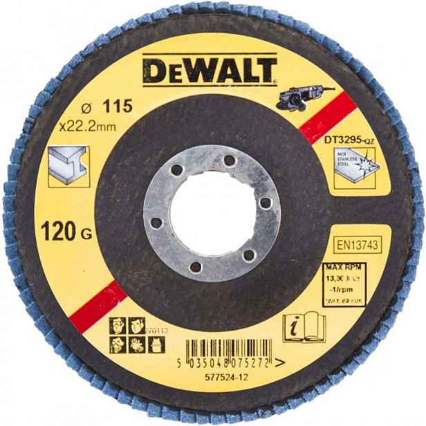 DeWALT - Lamelový brusný kotouč, P120, průměr 115 mm DT3295