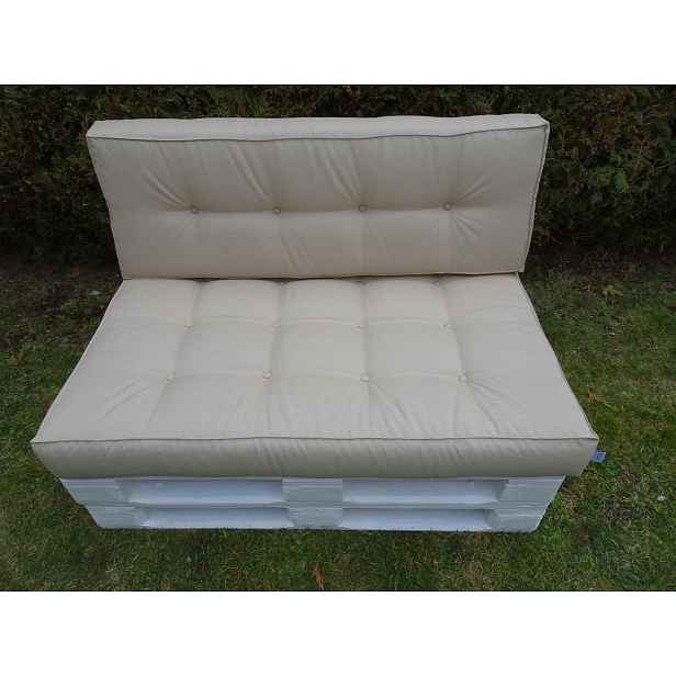 Polštáře na jednu Paletu 2ks 120 x 60 Cappuccino