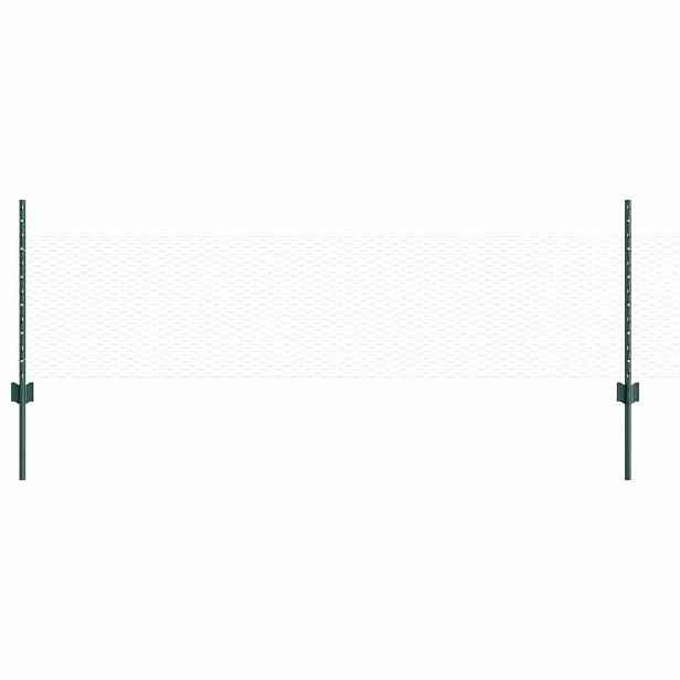 vidaXL Hexagonální plot s podpěrou 25 x 0,5 m Ocel potažená PVC Zelená