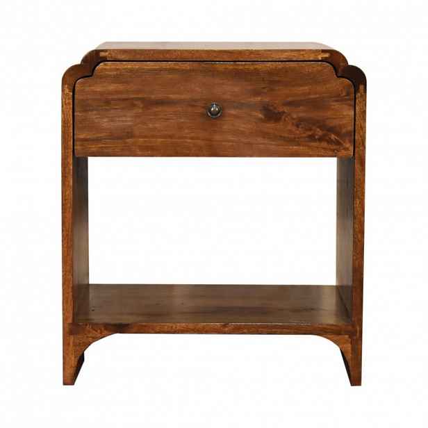 Artisan Furniture KOMODA Solis Geriffelt Mini, 2 dvířka a 2 police, světle hnědá