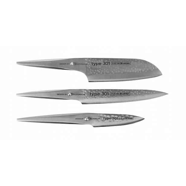 Chroma type 301 Hammered sada 3 nožů P529-HM