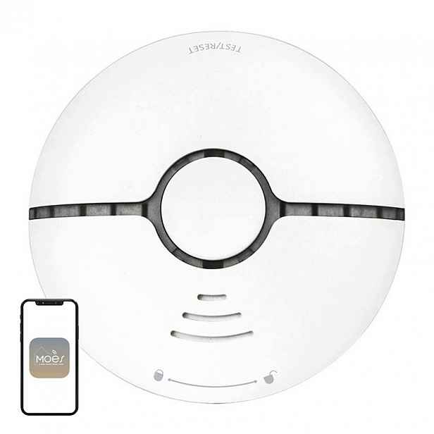 Detektor kouře Moes Wss-s-ssd-a Wi-Fi Požární Tuya Aplikace Smart Baterie
