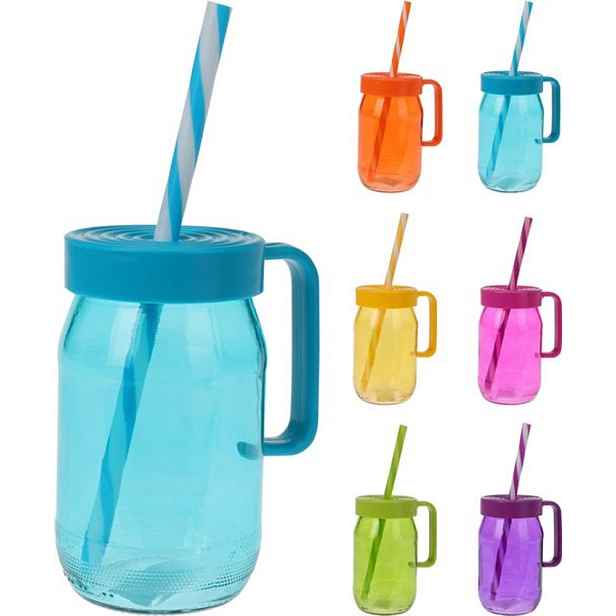 sklen. 370ml, 1ks, s uchem, BARVY, brčko, sklo
