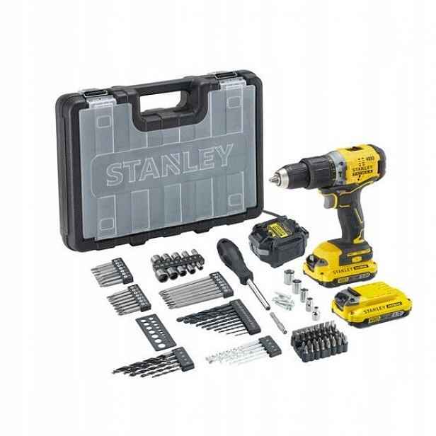Stanley SFMCD715D2A aku bezuhlíková příklepová vrtačka V20 18V/2*2Ah, 60Nm,