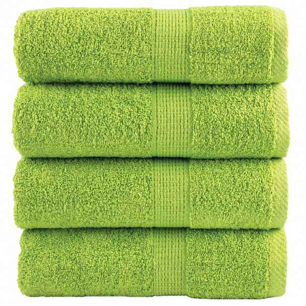 vidaXL Prémiové mycí utěrky SOLUND 4 ks jablečně zelené 30x30 cm 600 g/m²