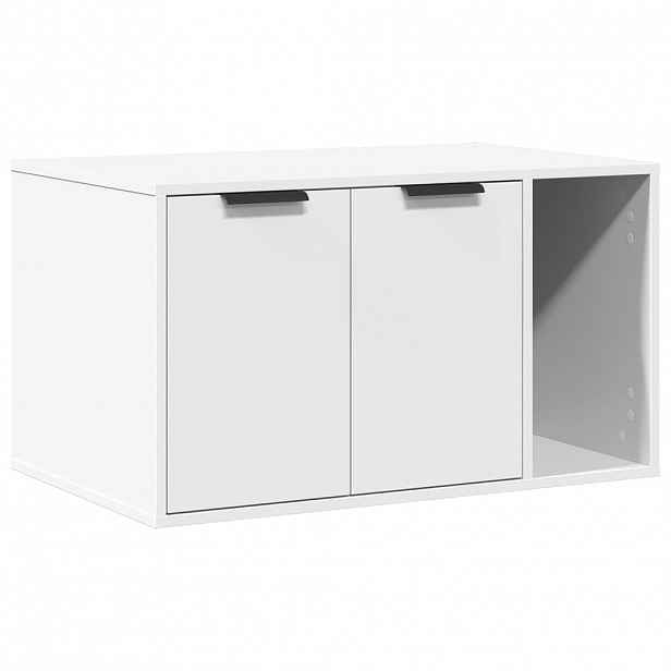 vidaXL Skříňka na kočičí záchod bílá 80 x 50 x 45 cm kompozitní dřevo